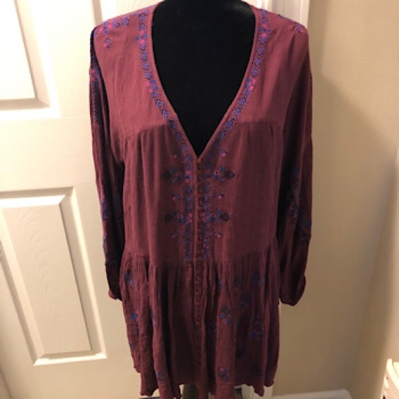 “NEW” Free People Arianna Embroidered Tunic - Picture 5 of 7